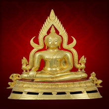 พระพุทธชินราช จักรพรรดิมหาพิธี ปี 2515 หน้าตัก 9 นิ้ว ปิดทอง