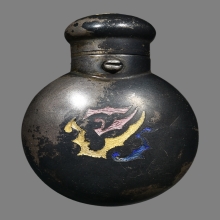 ขวดยานัตถุ์ เงินลงยา พระนามย่อ จปร. 