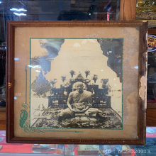 รูปถ่ายพัดยศขาวดำ หลวงพ่อสด วัดปากน้ำ