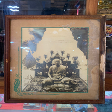 รูปถ่ายพัดยศขาวดำ หลวงพ่อสด วัดปากน้ำ