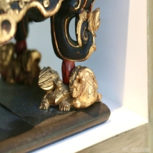 พระบูชาปางไสยยาสน์ เนื้อไม้ เกตุเป็นรักปั้น อายุเป็น 100 ปี