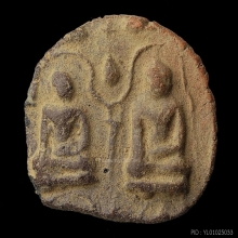 พระหัวใจกำแพงกดคู่ กรุเตาทุเรียง