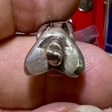 พระยอดธง เนื้อเงินพิมพ์ใหญ่ กรุวัดเสม็ดงาม จันทบุรี สวยหายาก