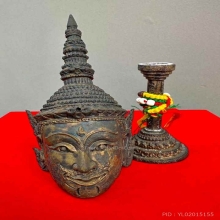 เศียรพระลักษณ์หน้าทอง  ขนาดตั้งบูชา หลวงปู่กาหลง เขี้ยวแก้ว