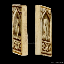 นางกวักหลังพระปิดตา เนื้องาแกะ หลวงพ่อเดิม วัดหนองโพธิ์