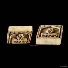 นางกวักหลังพระปิดตา เนื้องาแกะ หลวงพ่อเดิม วัดหนองโพธิ์