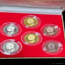 ชุดเหรียญ๒๐บาท ๖รอบ๕ธันวามคม๒๕๔๒ รัชกาลที่๙ หกเหรียญ/ชุด