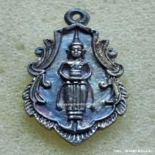 เหรียญหล่อ หลวงพ่อวัดบ้านแหลม ปี 2539 พิมพ์เล็ก เนื้อเงิน