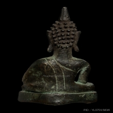 พระเงินนั่งลอยองค์ ปางมารวิชัย เนื้อสำริด