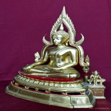 พระบูชาหลวงพ่อพระพุทธชินราช วัดโรงช้าง 9 นิ้ว กะไหล่ทอง 2516