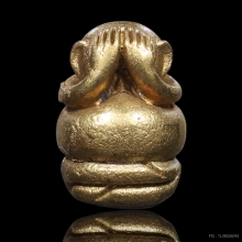 พระปิดตาปุ้มปุ้ยเนื้อทองเหลือง หลวงพ่อสงฆ์ วัดเจ้าฟ้าศาลาลอย