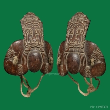 กะลาแกะบูชาเกลอเดี่ยว ราหูอมจันทร์ หลวงพ่อน้อย วัดศรีษะทอง