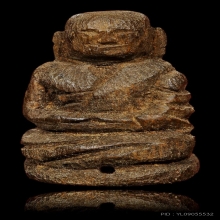 รูปเหมือนหลวงพ่อเงิน เนื้อไม้โพธิ์แกะ เก่าถึงยุค