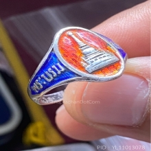 แหวนเงินลงยา สังฆราช อยู่ วัดสระเกษ