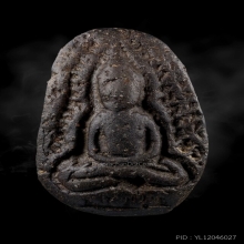 พระกรุวัดจุฬามณ์ พิมพ์ชุมข้างขีด เนื้อดำ เข้มขลัง