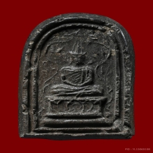 พระกรุวัดชนะเนื้อดิน พิมพ์ปรกโพธิ์ สวย