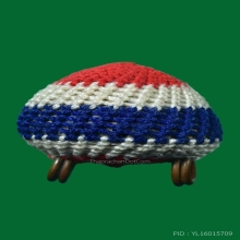 เบี้ยแก้ ลป.เจือ วัดกลางบางแก้ว ถักเชือกลายธงชาติ