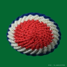 เบี้ยแก้ ลป.เจือ วัดกลางบางแก้ว ถักเชือกลายธงชาติ