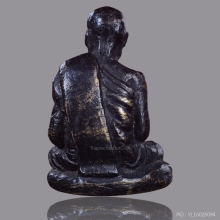 รูปหล่อโบราณเนื้อทองเหลืองรมดำ หลวงพ่อสงฆ์ วัดเจ้าฟ้าศาลาลอย