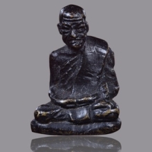 รูปหล่อโบราณเนื้อทองเหลืองรมดำ หลวงพ่อสงฆ์ วัดเจ้าฟ้าศาลาลอย