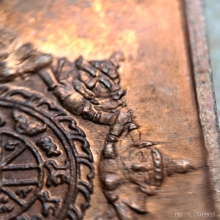 เหรียญแสตมป์ ยันต์ข้าง ปี 30 จ ลาง