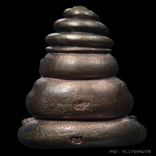 พระปิดตาลวงปู่จันทร์ วัดทุ่งเฟื้อพิมพ์ขมวดมวยเนื้อนวโลหะสวยๆ