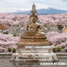 พระพุทธรูปรัชกาลปางสมาธิเพ็ชร เกศบัวตูมหล่อหนาบัวเด้งดินเต็ม