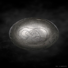 หัวนะโมผสมเงินพดด้วง จาร เก่าไม่ทราบที่