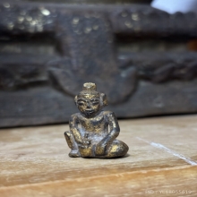 ฤาษีไม้แกะเก่า ขนาดห้อยคอ