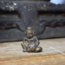 ฤาษีไม้แกะเก่า ขนาดห้อยคอ