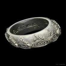 แหวนมหายันต์เก้ายอด หลวงปู่หมุน เนื้อเงิน ปี2553