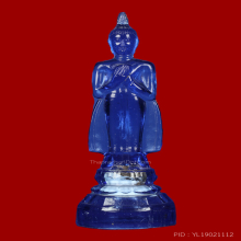 พระบูชา พระแก้วสีฟ้า ปางรำพึง ประจำวันศุกร์ สีน้ำเงิน ตรงวัน