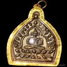 เจ้าสัว 6 วัดกลางบางแก้ว เนื้อนวโลหะ เลี่ยมทองแท้