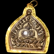 เจ้าสัว 6 วัดกลางบางแก้ว เนื้อนวโลหะ เลี่ยมทองแท้