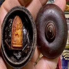 นางกวักงาแกะ ในตลับสีผึ้ง สวยแท้ๆเดิม เก่าจริงหายากสมบูรณ์ 