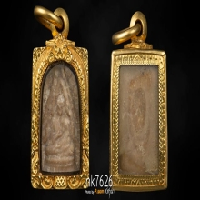 พระผงของขวัญ รุ่น 3 วัดปากน้ำ ปี 2499 มาพร้อมเลี่อมทอง