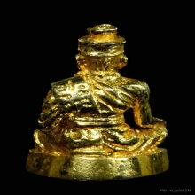 รูปหล่อโบราณพ่อแก่ฤาษี กะไหล่ทอง หลวงปู่พรหมมา