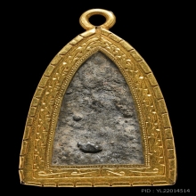 พระร่วงนั่ง เนื้อชินเงิน เลี่ยมทองเก่า หนาๆ