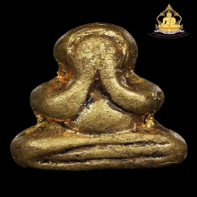 ปิดตาหลวงพ่อทองสุขพิมพตะพาบกลาง(นิยม)เนื้อผงปิดทอง(กก)ปี2495