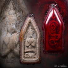 พระขุนแผนหลวงพ่อกวยเนื้อผงน้ำมันหลังยันต์ยุคต้น