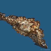 รูปหล่อพญาครุฑ หลวงปู่ผาด วัดไร่ รุ่น 3 ผิวพรายเงินพรายทอง