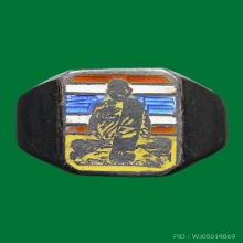 แหวนเงินลงยาสีธงชาติ หลวงพ่อเดิม วัดหนองโพ สวยเดิม 