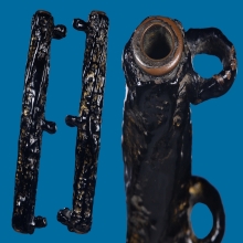 ๙ “คู่ชีวิตยุคต้น+แท่งทอง+3 ห่วง” ตะกรุดลพ.เตียง เขารูปช้าง 