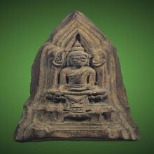 พระโคนสมอ ปางมารวิชัย อยุธยา ลงรักปิดทองเดิมๆ