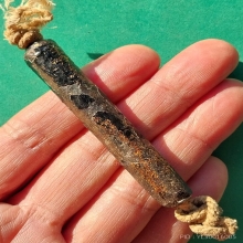 ตะกรุด 2 ไส้ เนื้อตะกั่วหุ้มทองแดง เก่ามาก ยาว 2.5 นิ้ว