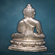 รูปหล่อพระชัยวัฒน์หลวงพ่อเกษม เขมโก เนื้อเงิน ปี2530