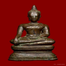 พระบูชาศิลปะสุโขทัย หน้าตัก  2.5 นิ้ว เนื้อสำริด