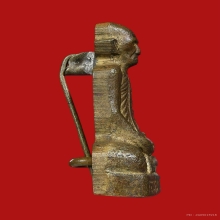 รูปเหมือนเข่ากว้าง หลังเข็มกลัด หลวงพ่อพรหม  วัดช่องแค 