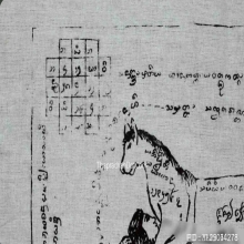 ผ้ายันต์ม้าเสพนางครูบาต๋า วัดบ้านเหล่า จ.เชียงใหม่ ปี2518