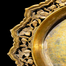 ถาดเงินกะไหล่ทองฉลุลายงานเซี่ยงไฮ